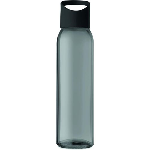 Trinkflasche Glas 470 ml PRAGA (Art.-Nr. CA324498) - Trinkflasche aus Glas. Deckel aus PP...