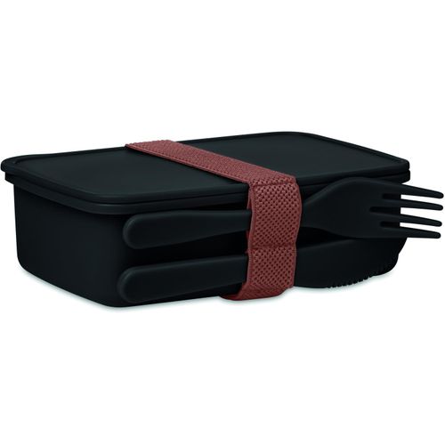 Lunchbox mit Besteck SUNDAY (Art.-Nr. CA340008) - Lunchbox aus PP mit einem Fach. Bringen...