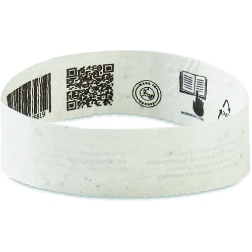Event-Armband mit Samenpapier BANDSEE (Art.-Nr. CA355596) - Event-Armband. Bogen à 10 Stück. Recyc...
