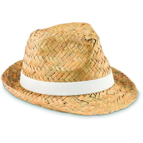 Strohhut MONTEVIDEO (Art.-Nr. CA357935) - Hut aus natürlichem Stroh mit Polyester...