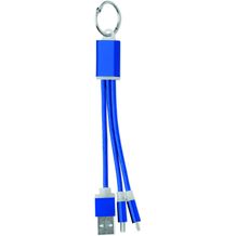 Schlüsselring mit Kabel-Set (königsblau) (Art.-Nr. CA360031)