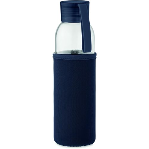 Flasche recyceltes Glas 500 ml EBOR (Art.-Nr. CA388058) - Trinkflasche aus recyceltem Glas mit...