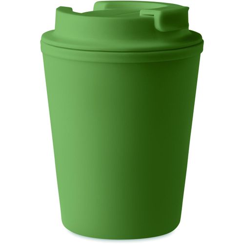 Becher recyceltes PP 300 ml TRIDUS (Art.-Nr. CA391170) - Doppelwandiger Trinkbecher mit Trinkdeck...