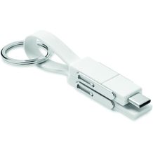 Schlüsselanhänger 4in1 Kabel KEY C (weiß) (Art.-Nr. CA391313)