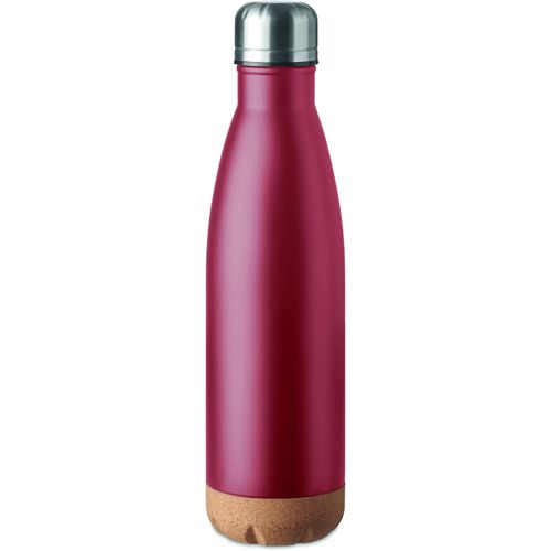 Doppelwandige Isolierflasche ASPEN CORK (Art.-Nr. CA395417) - Doppelwandige Isolierflasche aus Edelsta...