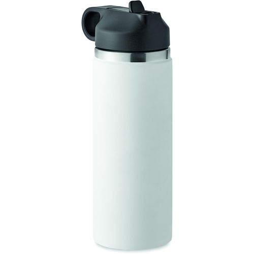 Doppelwandige Flasche 500 ml IVALO (Art.-Nr. CA407336) - Doppelwandige Isolierflasche aus recycel...