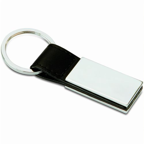 Schlüsselring RECTANGLO (Art.-Nr. CA416480) - Schlüsselring mit rechteckigem Anhänge...