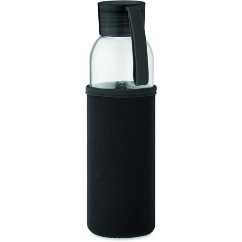 Flasche recyceltes Glas 500 ml EBOR (Art.-Nr. CA451372) - Trinkflasche aus recyceltem Glas mit...