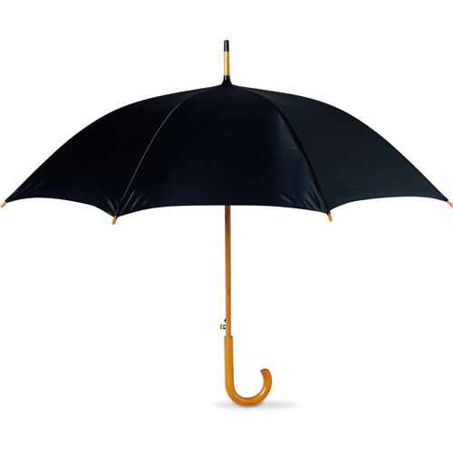 Automatikschirm mit Holzgriff CUMULI (Art.-Nr. CA454525) - 23 inch Regenschirm aus 190T Polyester....