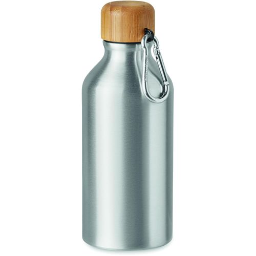 Trinkflasche Aluminium 400 ml AMEL (Art.-Nr. CA458883) - Einwandige Aluminiumflasche mit Verschlu...