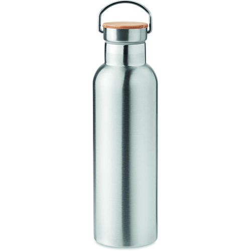 Isolierflasche 750 ml HELSINKI MED (Art.-Nr. CA465940) - Doppelwandige Isolierflasche aus Edelsta...