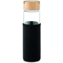 Trinkflasche Glas 600 ml TINAROO (Schwarz) (Art.-Nr. CA475085)