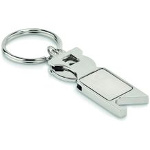 Schlüsselring mit Münzhalter TOKEU (mattsilber) (Art.-Nr. CA477288)