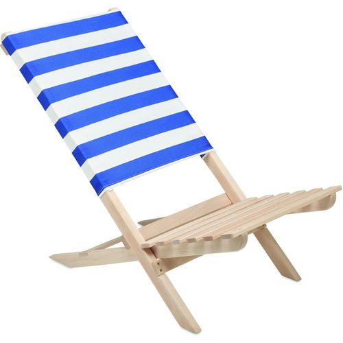 Klappbarer Strandstuhl MARINERO (Art.-Nr. CA505936) - Faltbarer Strandstuhl aus Holz mit...