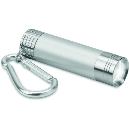 Taschenlampe mit Karabiner POP LIGHT (Art.-Nr. CA522770) - Kleine LED-Taschenlampe. Aluminium und...