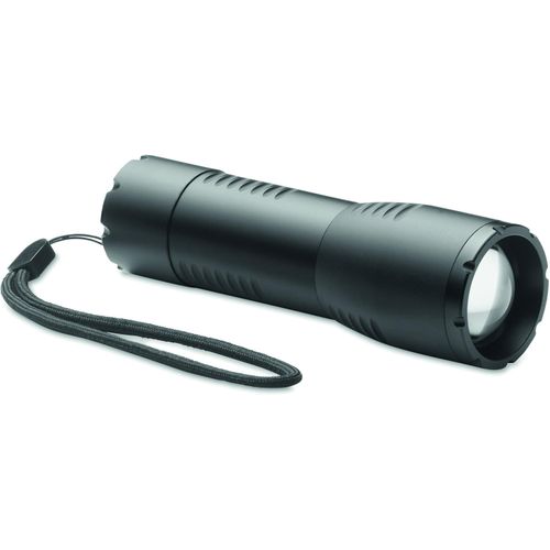 Kleine LED-Taschenlampe Alu ENTA (Art.-Nr. CA529875) - Kleine zoombare LED Taschenlampe aus...