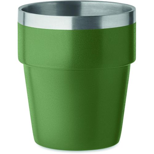 Doppelwandiger Trinkbecher 250 ml ACERITO (Art.-Nr. CA534164) - Doppelwandiger Becher aus recyceltem...