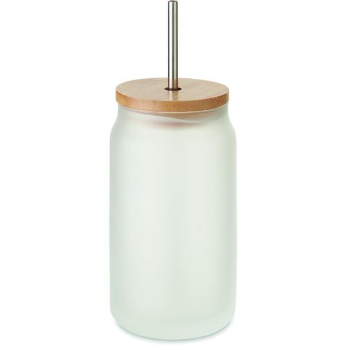 Trinkglas Subli 400ml JARBLIM (Art.-Nr. CA541288) - Trinkglas mit Bambusdeckel. Inkl....