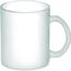 Kaffeebecher aus Glas 300 ml SUBLIMATT (transparent weiß) (Art.-Nr. CA550253)