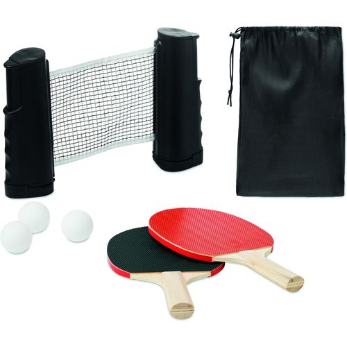 Tischtennis-Set PING PONG (Art.-Nr. CA551808) - Tischtennis-Set mit Rollnetz. Langeweile...