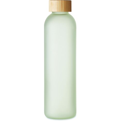 Glasflasche Subli 650ml LOM (Art.-Nr. CA557245) - Glasflasche mit Verschluss aus Bambus....