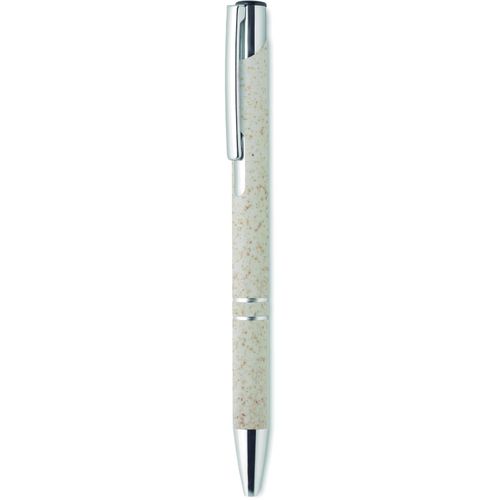 Öko-Druckkugelschreiber BERN PECAS (Art.-Nr. CA561607) - Druckkugelschreiber aus 50% Weizenstroh...