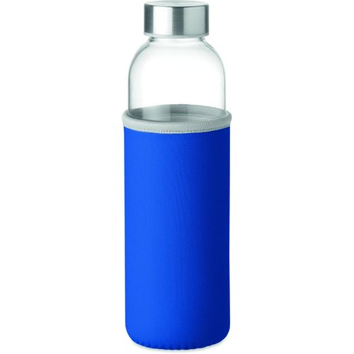 Trinkflasche Glas 500 ml UTAH GLASS (Art.-Nr. CA569061) - Trinkflasche aus Glas mit Neopren-Schutz...