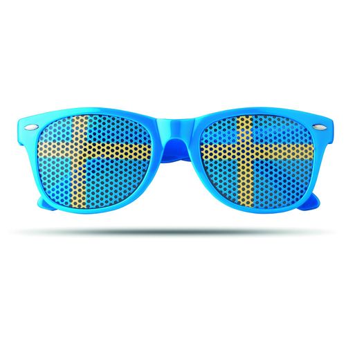 Fan Sonnenbrille FLAG FUN (Art.-Nr. CA591989) - Sonnenbrille. Linsen mit unterschiedlich...