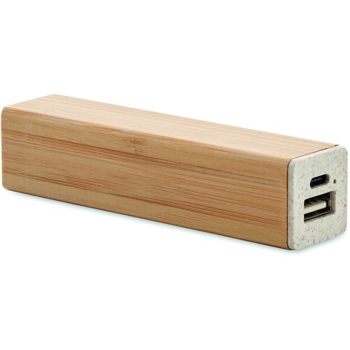 2200 mAh Powerbank POWERBAMC (Art.-Nr. CA595988) - Powerbank 2200 mAh im Gehäuse aus Bambu...