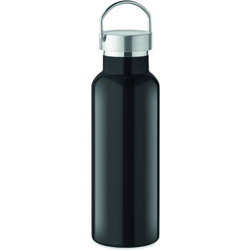 Doppelwandige Flasche 500 ml FLORENCE (Art.-Nr. CA618369) - Doppelwandige Isolierflasche aus recycel...