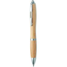 Druckkugelschreiber ABS/Bambus RIO BAMBOO (mattsilber) (Art.-Nr. CA618999)