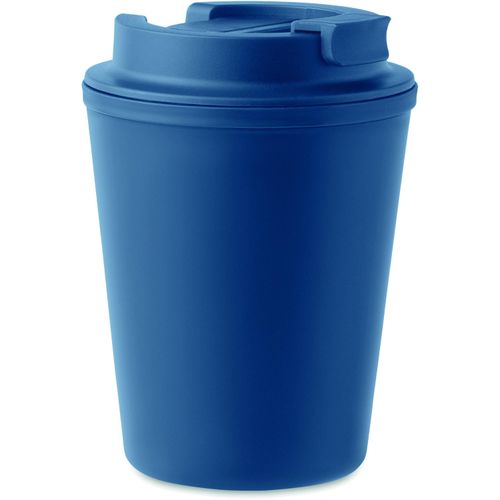 Becher recyceltes PP 300 ml TRIDUS (Art.-Nr. CA625255) - Doppelwandiger Trinkbecher mit Trinkdeck...