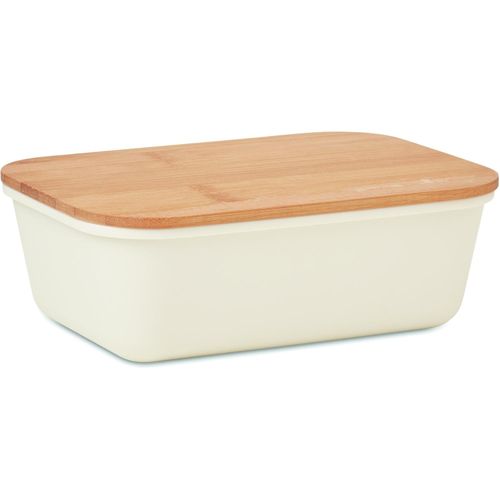 Lunchbox mit Bambus-Deckel THURSDAY (Art.-Nr. CA651006) - Lunch- oder Sandwichbox aus PP mit...