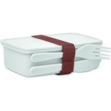 Lunchbox mit Besteck SUNDAY (weiß) (Art.-Nr. CA651195)