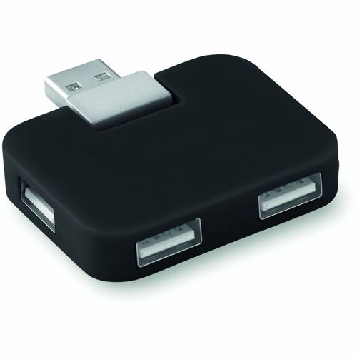 4 Port USB Hub SQUARE (Art.-Nr. CA662926) - 4 Port USB Hub. ABS.