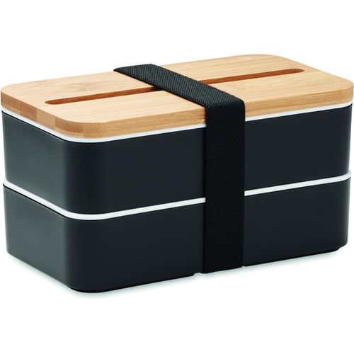 Lunchbox recyceltes PP WINT (Art.-Nr. CA676243) - Lunchbox aus recyceltem PP mit 2 Ebenen....