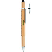 Multifunktions-Stift Bambus (holzfarben) (Art.-Nr. CA698582)