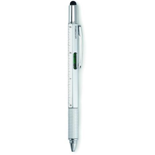 Kugelschreiber Multifunktion TOOLPEN (Art.-Nr. CA702071) - Drehkugelschreiber mit Stylus, aufgedruc...