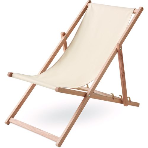 Liegestuhl Holz HONOPU (Art.-Nr. CA707525) - Klassischer Liegestuhl aus Holz mit...