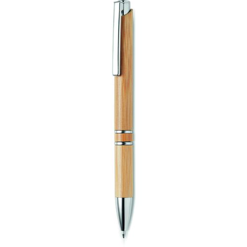 Druckkugelschreiber mit Bambus BERN BAMBOO (Art.-Nr. CA716769) - Druckkugelschreiber mit Schaft aus...