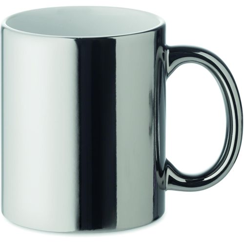 Keramikbecher metallic 300 ml HOLLY (Art.-Nr. CA717632) - Kaffeebecher aus Keramik mit Metallic-Fi...