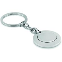 Schlüsselring mit Münzhalter FLAT RING (silber glänzend) (Art.-Nr. CA718833)