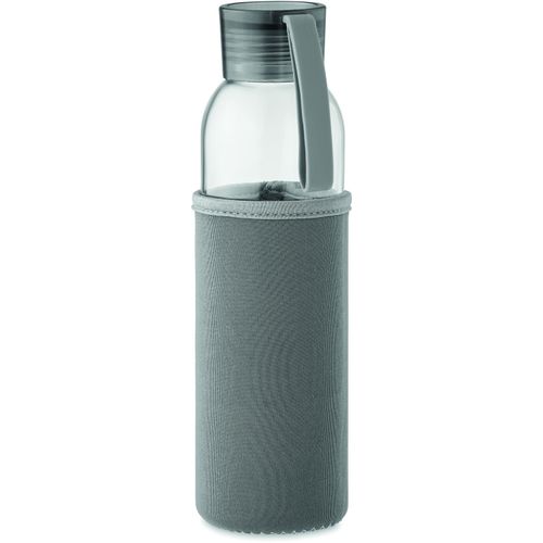 Flasche recyceltes Glas 500 ml EBOR (Art.-Nr. CA749649) - Trinkflasche aus recyceltem Glas mit...