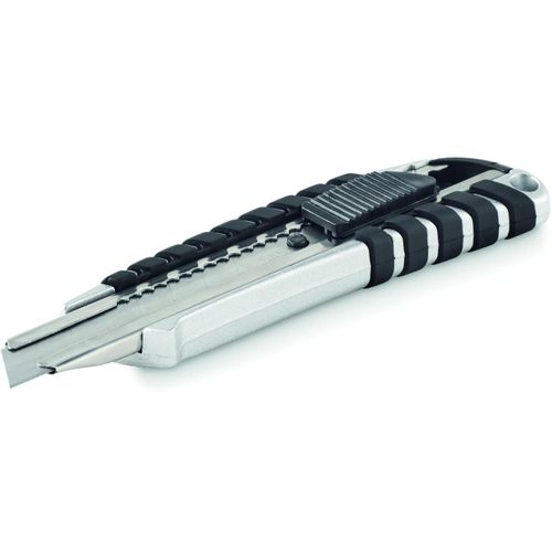 Einziehbares Cuttermesser BOWIE (Art.-Nr. CA757066) - Einziehbares Cuttermesser aus Aluminium...