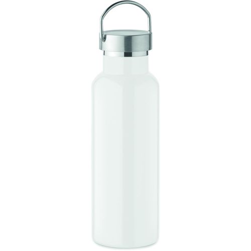 Doppelwandige Flasche 500 ml FLORENCE (Art.-Nr. CA761297) - Doppelwandige Isolierflasche aus recycel...