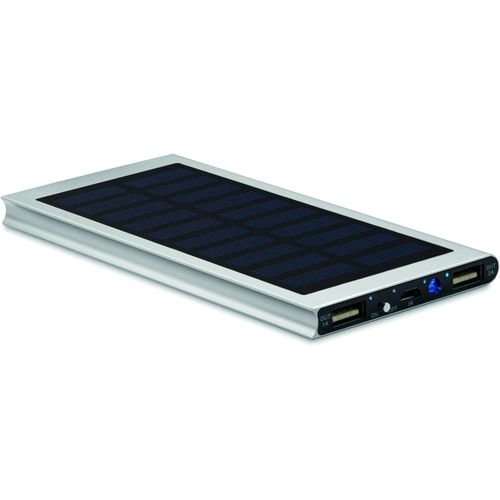 Solar Powerbank 8000 mAh SOLAR POWERFLAT (Art.-Nr. CA765863) - Powerbank 8000 mAh mit Solarzellen....