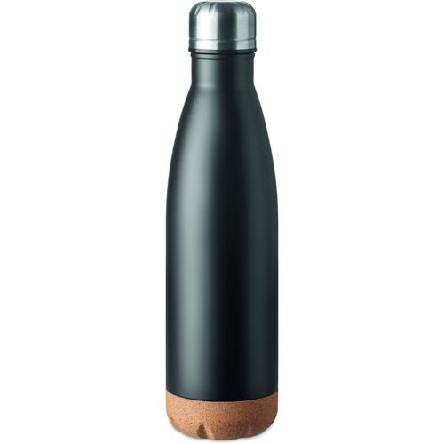 Doppelwandige Isolierflasche ASPEN CORK (Art.-Nr. CA766507) - Doppelwandige Isolierflasche aus Edelsta...