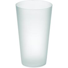 Wiederverwendbarer Becher 500ml FESTA LARGE (transparent weiß) (Art.-Nr. CA773397)