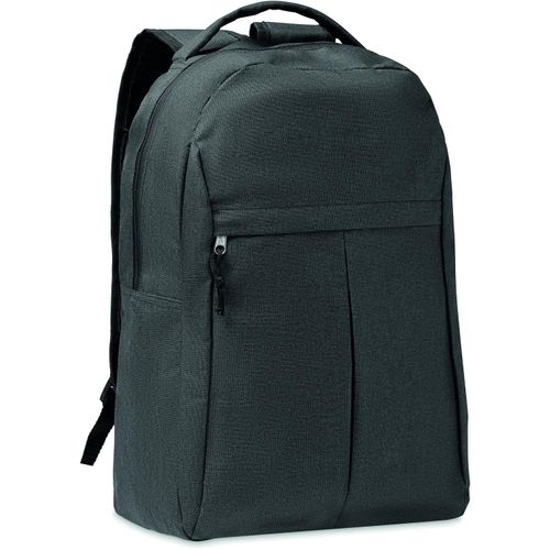Rucksack 600D RPET SIENA (Art.-Nr. CA804579) - Rucksack mit Reißverschluss-Fronttasche...