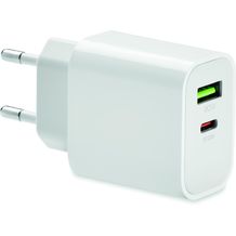 18W 2-Port USB-Ladegerät EU-Ste PORT (weiß) (Art.-Nr. CA809229)